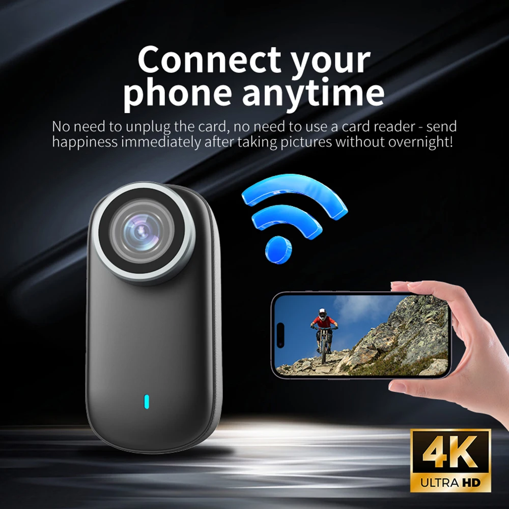Picture 5: Small mini 4K camera button control built-in 800mAh battery camera built-in microphone DV camera 8MP