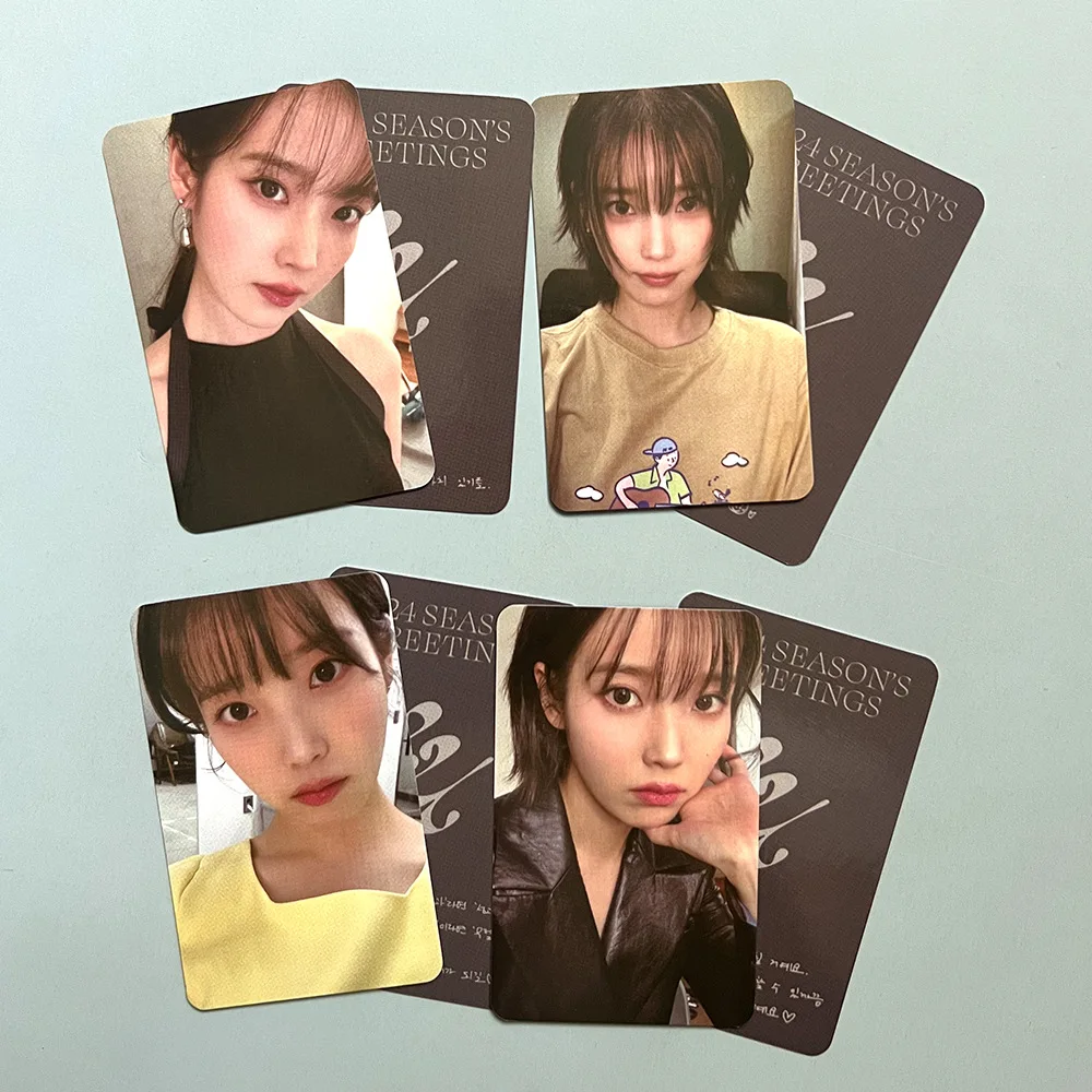 4 Pz/set Idol IU Lomo Carte 2024 Season's Greeting Photocards HD Stampa Carte Fotografiche Ragazza Lee Ji En Ventole Collezione Regali