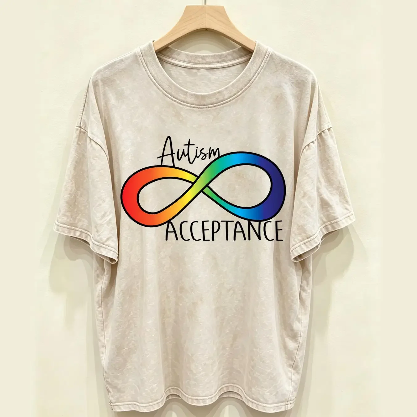 washed T Shirt Neurodiversity Autism Acceptance Rainbow Button Baseball cap Snapback Caps Knitted Hat vintage Washed Unisex