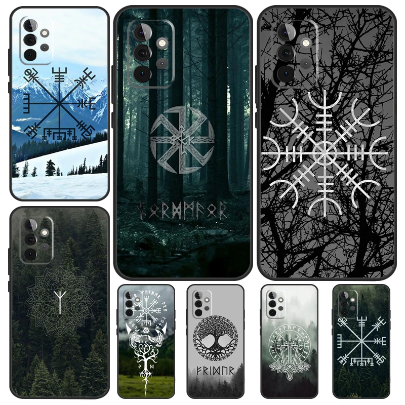 Forest Nordic Runes Cover For Samsung Galaxy A34 A24 A54 A14 A52 A42 A32 A22 A12 A51 A71 A53 A33 A23 A13 Case