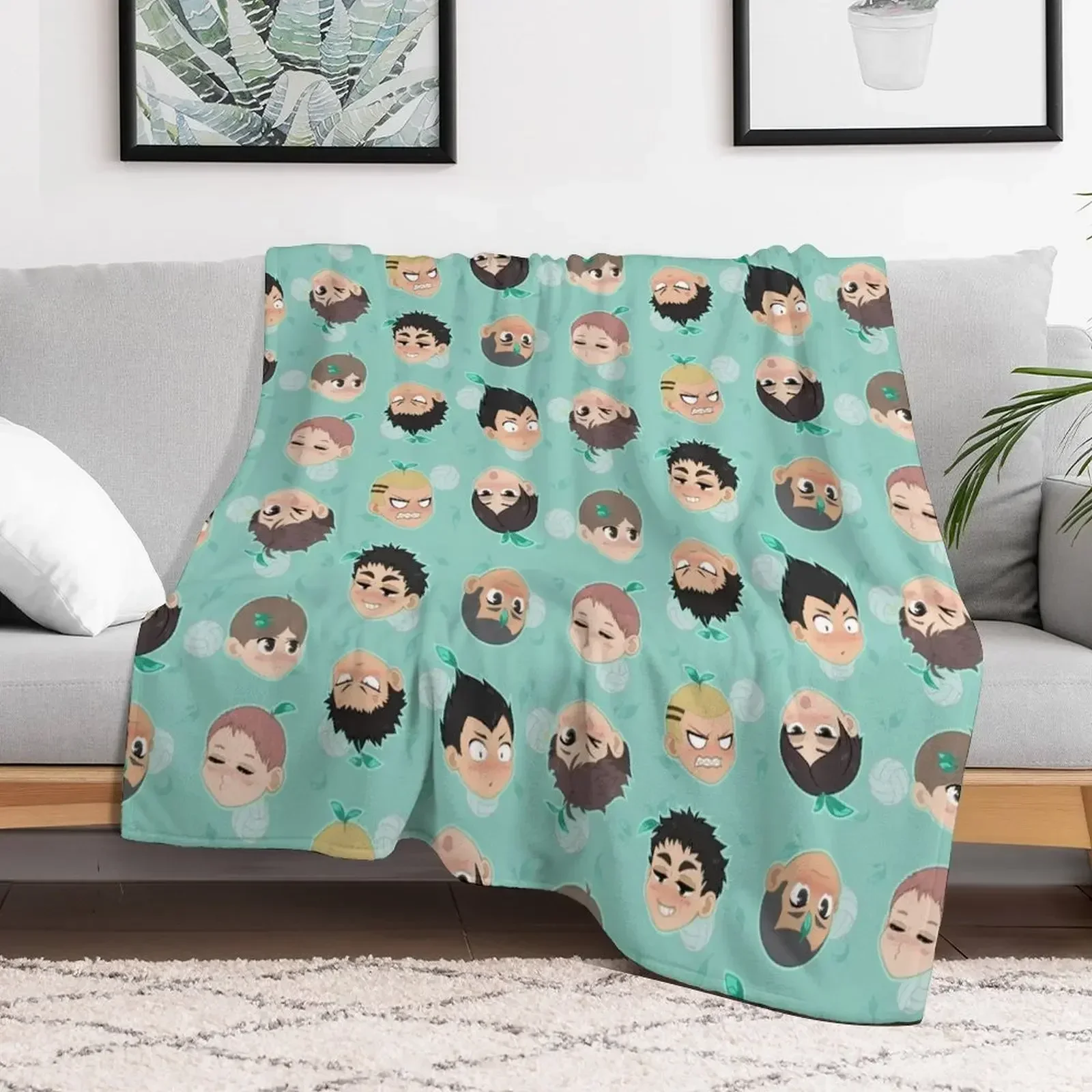 

Seijoh Team Pattern Throw Blanket Shaggy Fashion Sofas Weighted Winter beds Blankets
