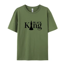 Chess The Red Queen T-Shirt Black King Tops T Shirt Funny Round Collar Printing Short Sleeve Pure Cotton Normal Tops & Tees