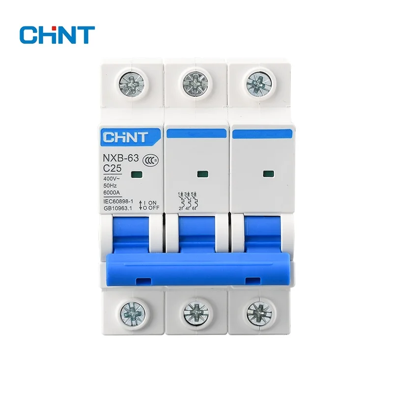 CHNT NXB-63 Miniature circuit breaker MCB  6kA  type C  1P 220V 230 V 240V 1A 2A 3A 4A 6A 10A 16A 20A 25A 32A 40A 50A 63A