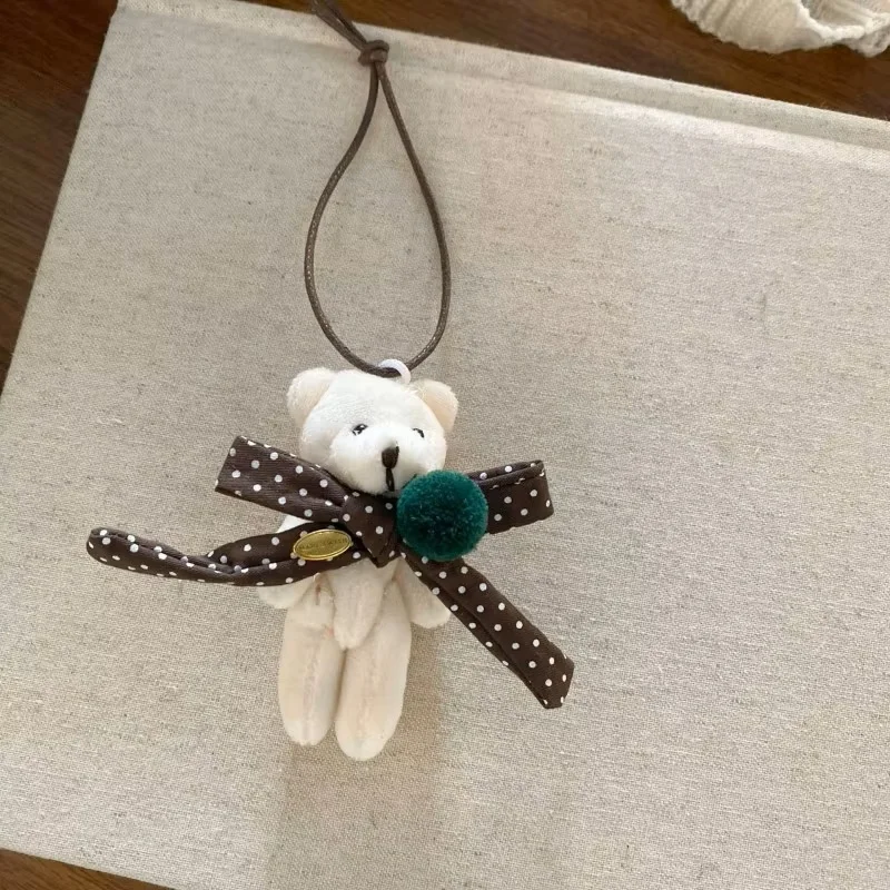 Fabric Rabbit Keychain Handmake Fabric Animal Doll Keyrings For Bag Pendant Cute Small Bear Keychain Wholesale Custom Packaging