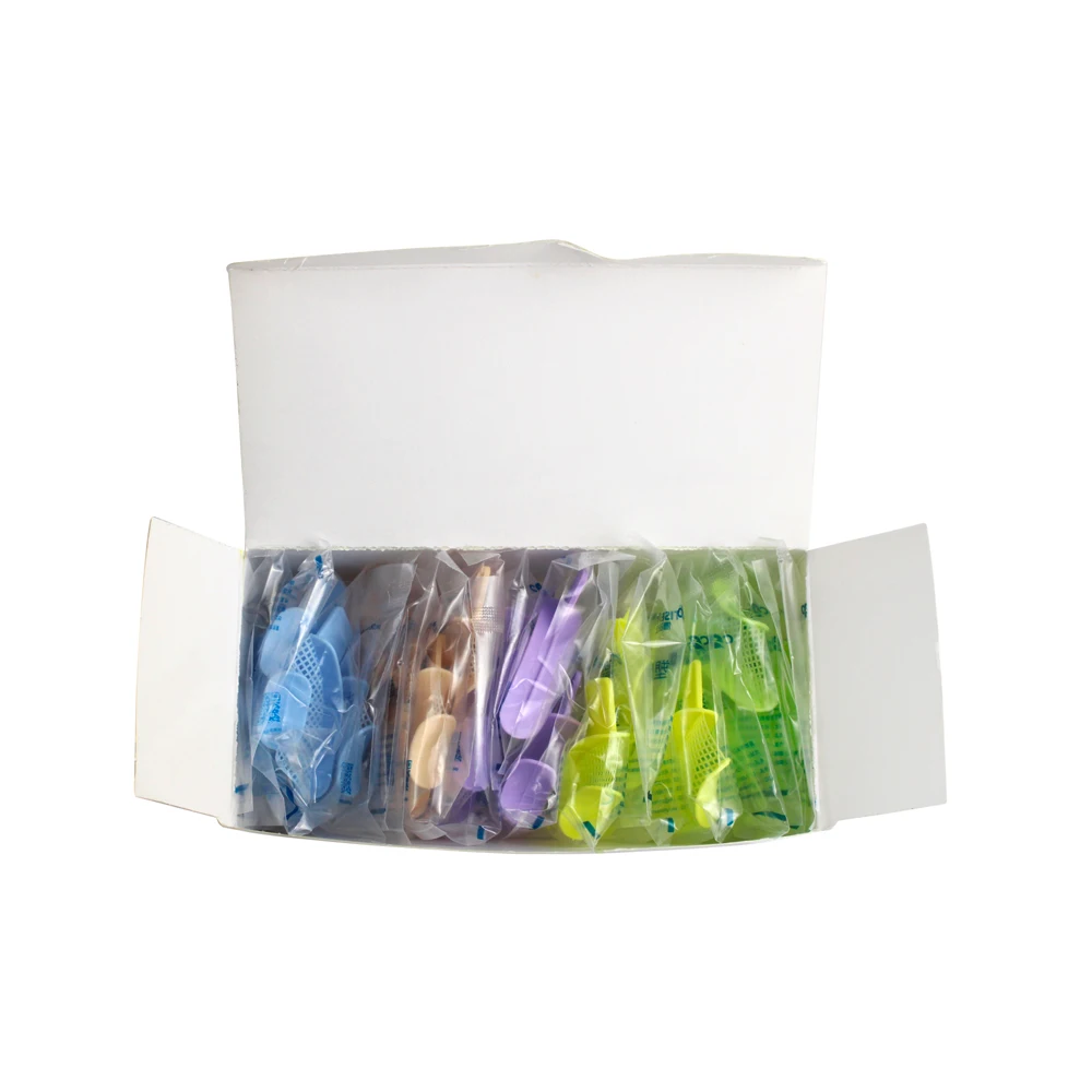 Disposable Mesh Plastic & Stainless Steel Teeth Mold Tray Oral Beauty Modeling Tray For Teeth Shape Recording Salon Accessory