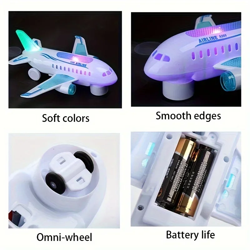 A380  Airplane ToyFlashing Lights & Sounds Planes ModelAircraft Suitable for Collection andChristmas Birthday Gifts flying toy