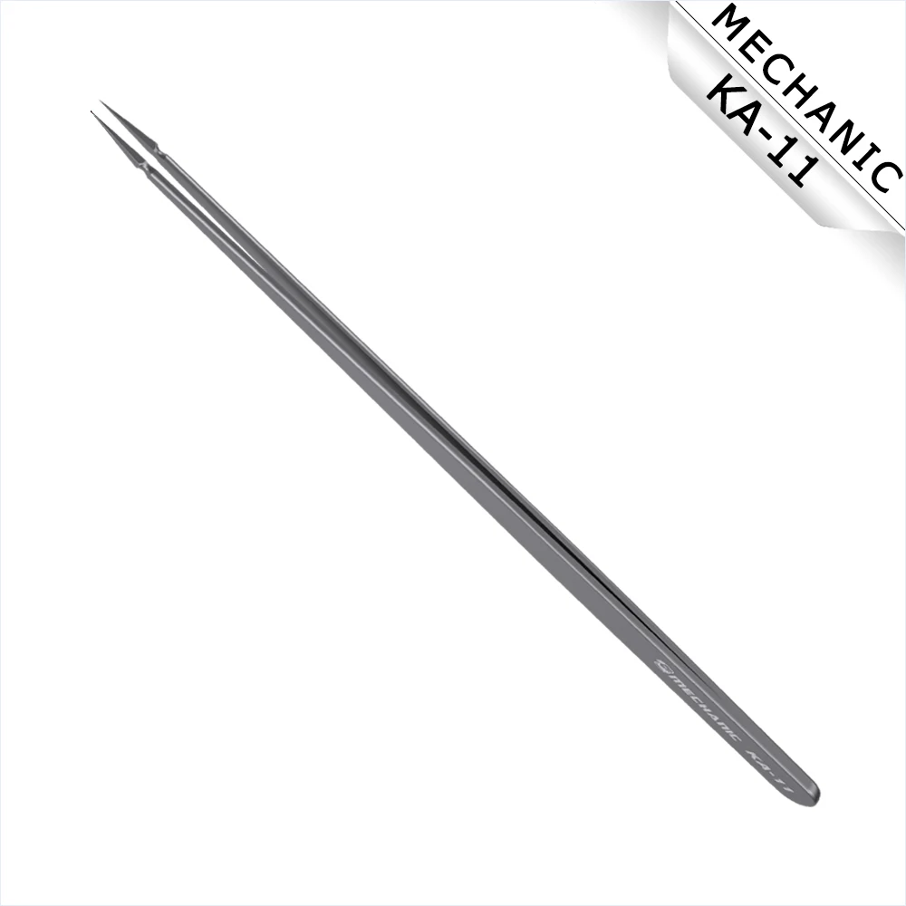 MECHANIC KA-11 マイクロメーター先端ピンセット非磁性フライングワイヤー IC 用非常に尖ったクリップ純粋な手研削精密鉗子