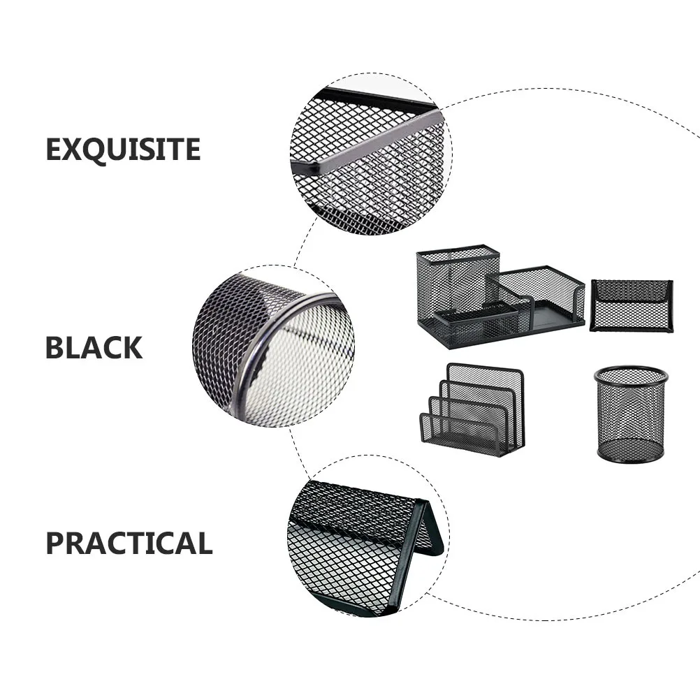 

1Set Iron Pen Container Multi-Functional Storage Box Desktop Organizer Stationery Holder Sundries Box Pen Holder