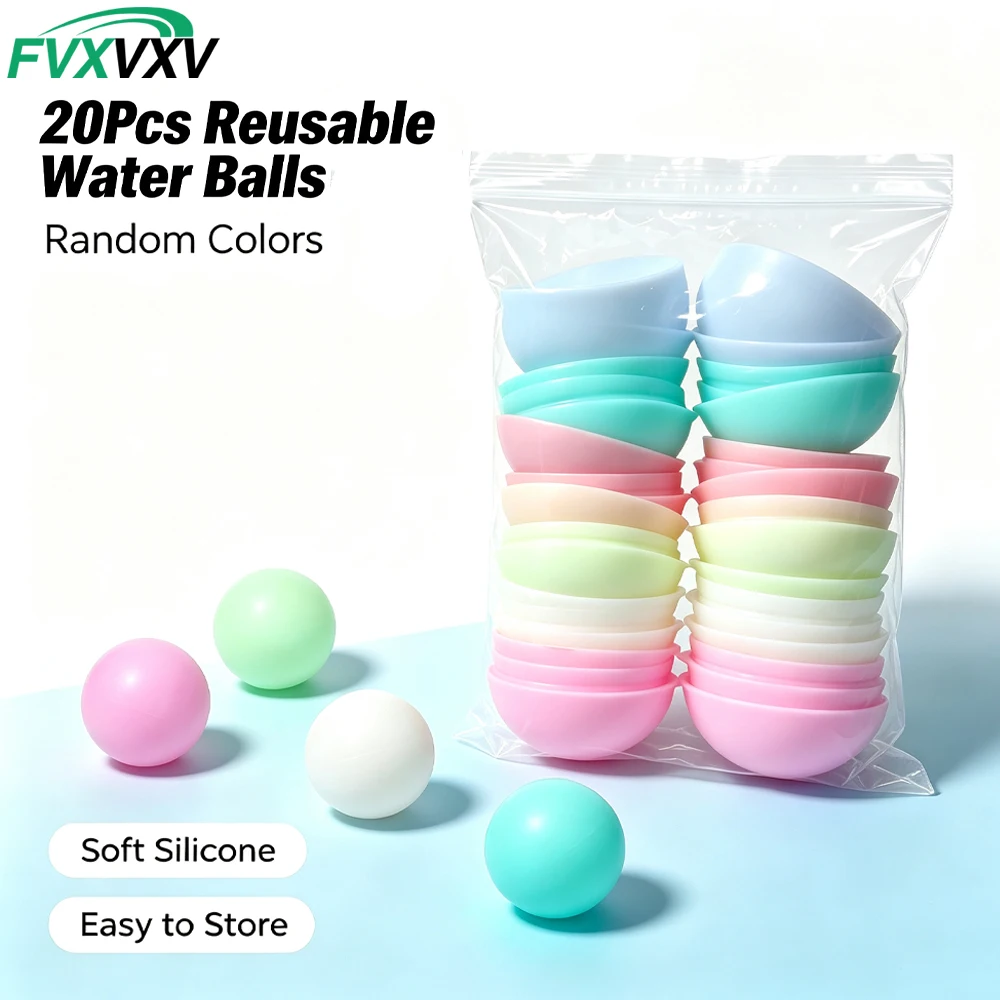 12/20PCS Reusable Water Balloons – Self-Sealing Refillable Splash Balls,Quick Fill Summer Toys for Pool,Beach,Backyard,Birthday