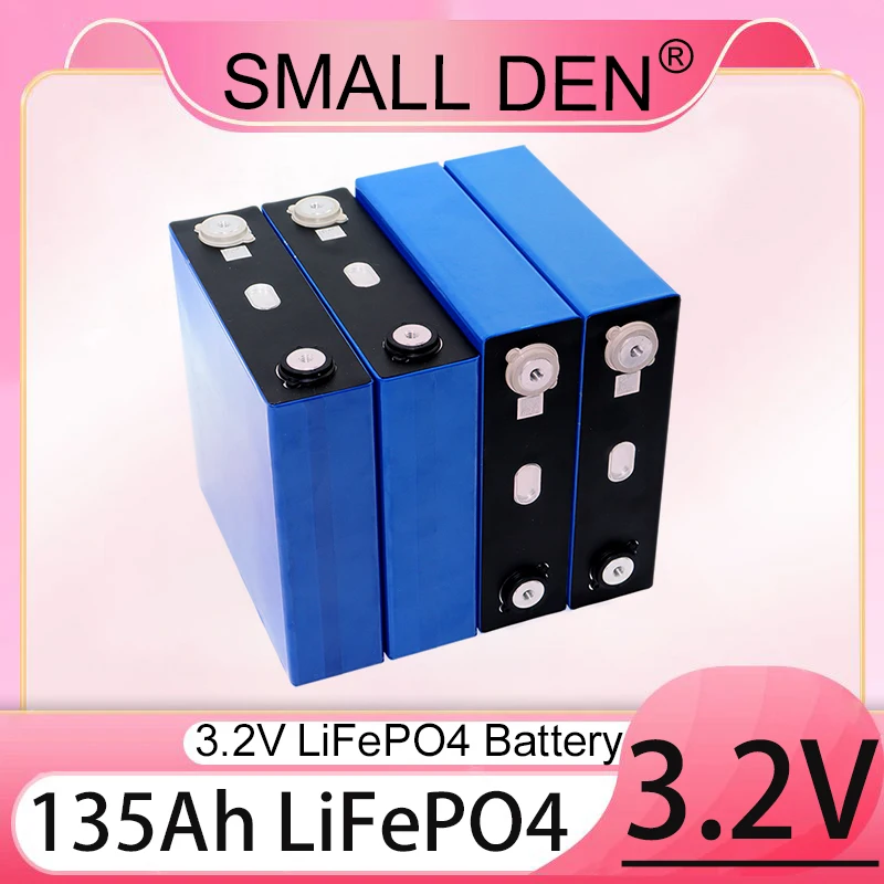 

New Lifepo4 rechargeable battery 3.2V 135Ah DIY 4S 8S 12V 24V 48V, suitable for forklift yacht inverter solar storage