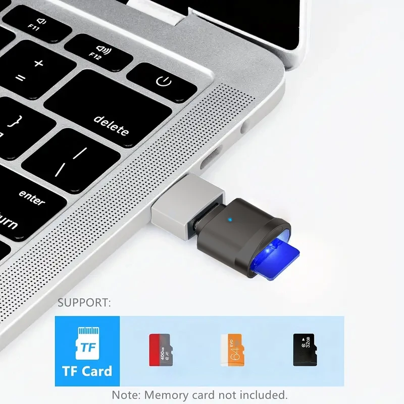 2 Stück Mini Typ-C USB 3.0 zu SD Micro SD TF Kartenleser Speicherkartenleser für Samsung Huawei Xiaomi Aluminium-Kartenleser – Detail 7
