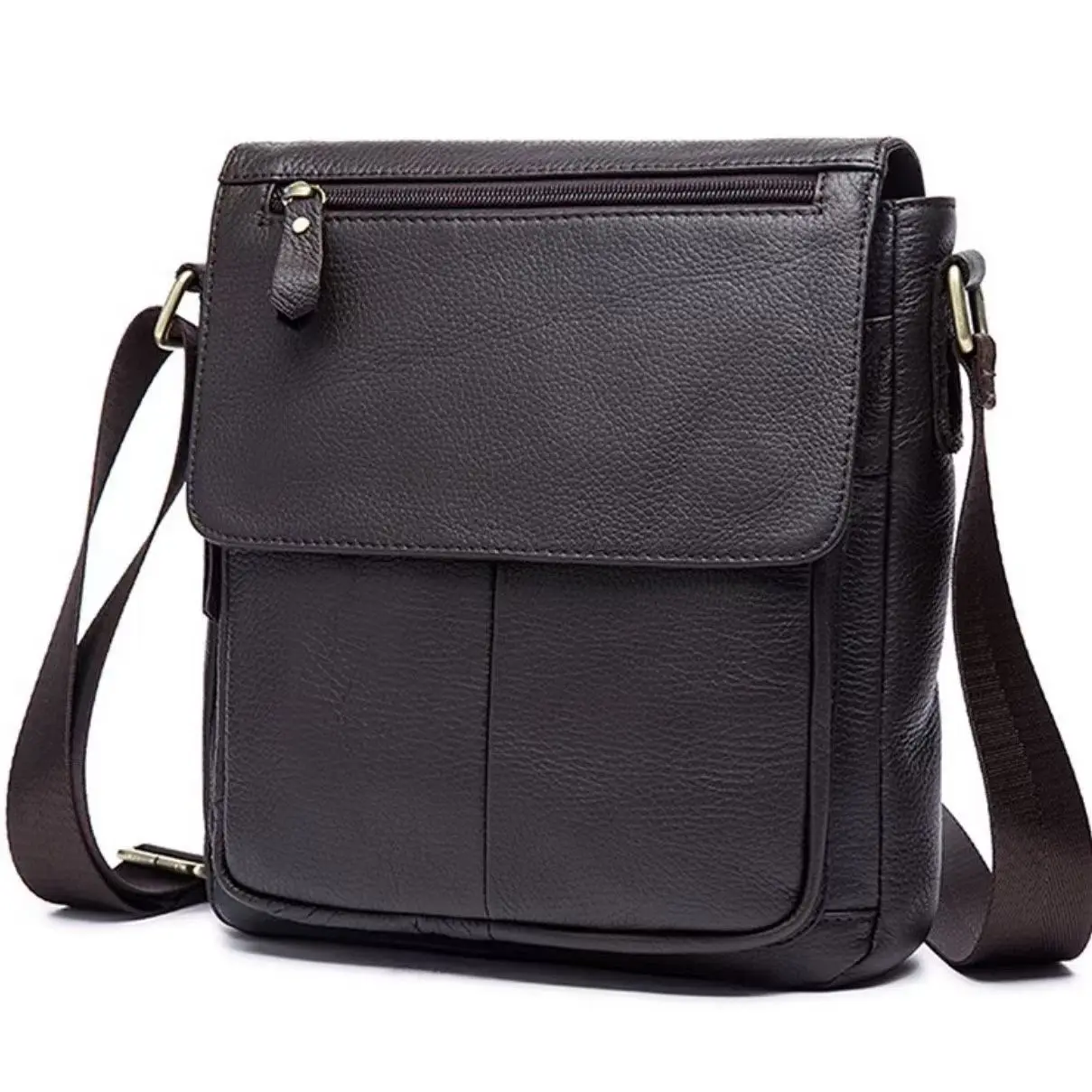 2027 New Luxury Men's Handbags Cow Genuine Leather Male Shoulder Bag Real Natural Leather Vintage Crossbody Bag Messenger Bags