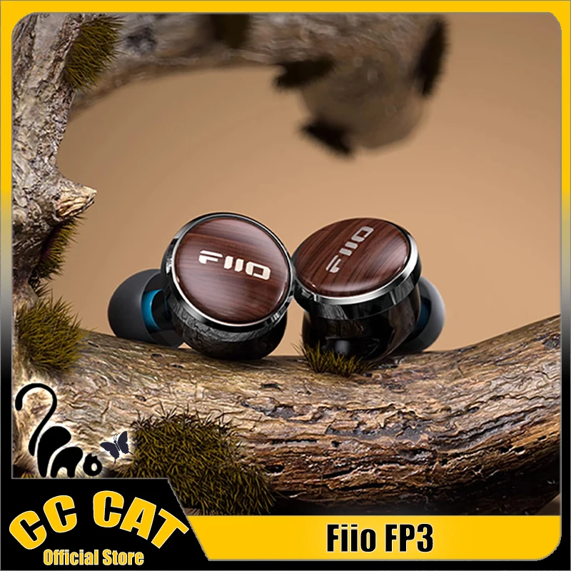 Fiio Fp3 Hifi 14.5mm In Ear Planar Diaphragm Driver Earphone 0.78mm Cable Wood Faceplate For Custom Audiophile Musician For Gift