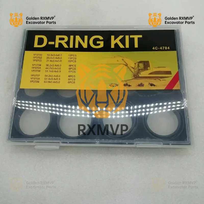 For XMVP Construction Machinery Parts Excavator D-ring Kit 4c4784 4c-4784 D Ring Seal With O-ring Box 270-1535