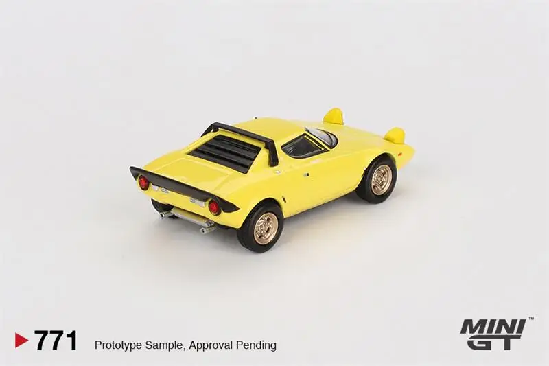 MINI GT 1:64 Stratos HF Stradale Giallo Fly amarillo 771 coche modelo fundido a presión
