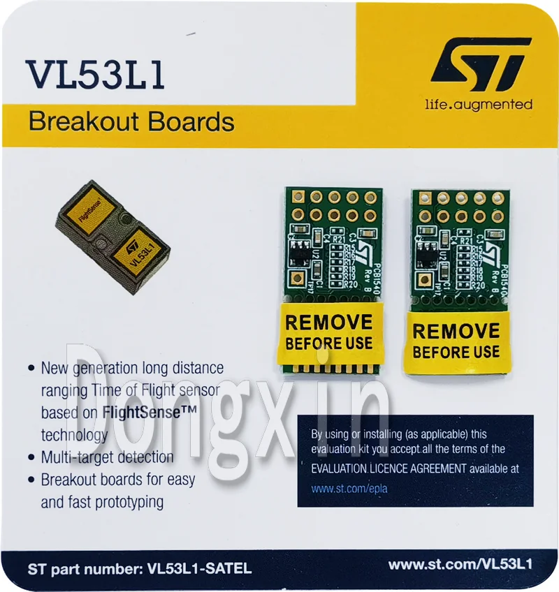 VL53L1-SATEL VL53L1CB time-of-flight Distance Sensor Extension Board, multi-target detection FOV