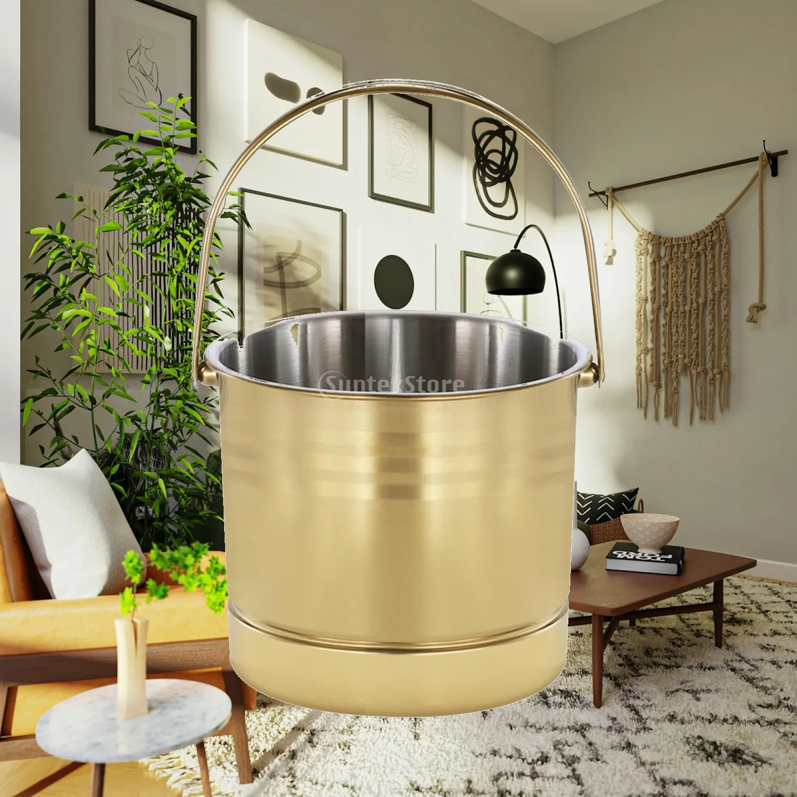Ice Bucket with Handle for Bar Accessories Entertaining Outdoor Activities