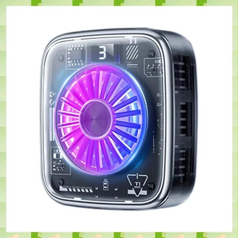 2025 SR01 PRO Mobile Phone Cooling Radiator Number Show Magnetic Backpack Semiconductor Radiator For IOS/Android B,SR01 PRO Mobi