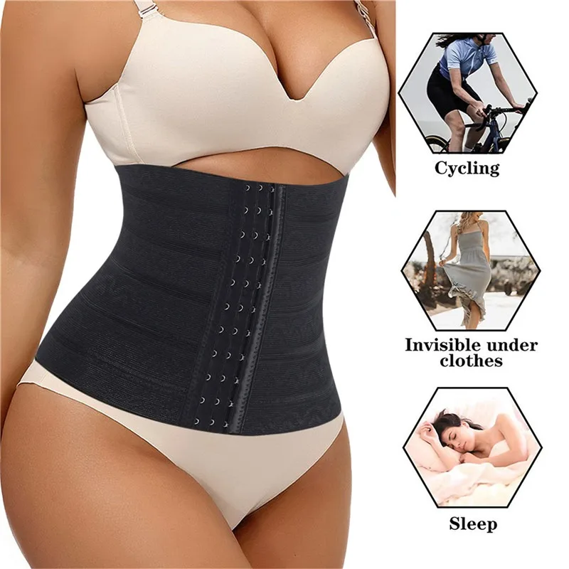 Fajas de entrenamiento de cintura para mujer, envoltura adelgazante, soporte posparto, faja plana para el vientre, corsé de cinturón envolvente para