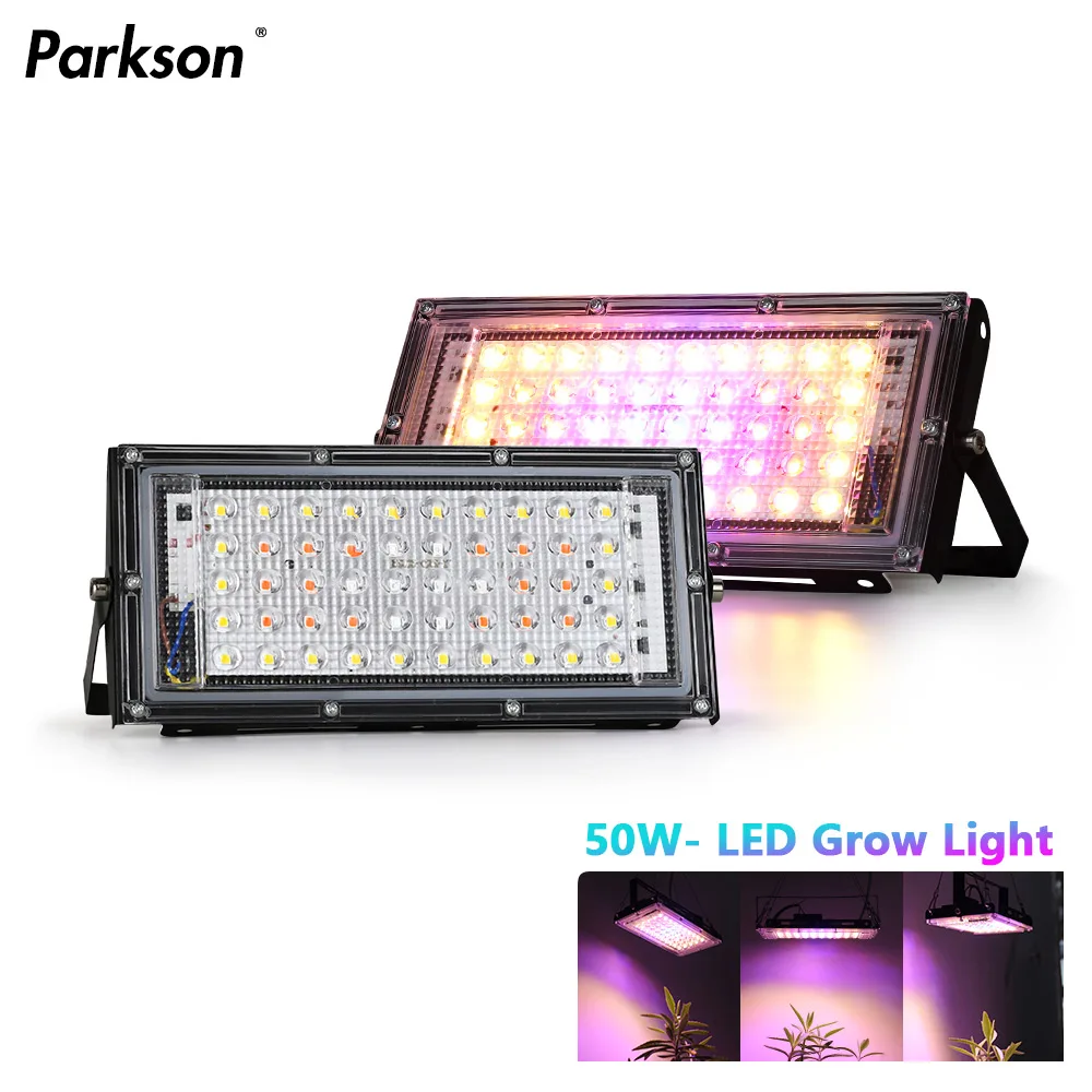 Led Grow Light 50W 220V Floodlight LED Full Spectrum For Greenhouse Seeds Flower Hydroponic Outdoor Lighting LED Flood Lights