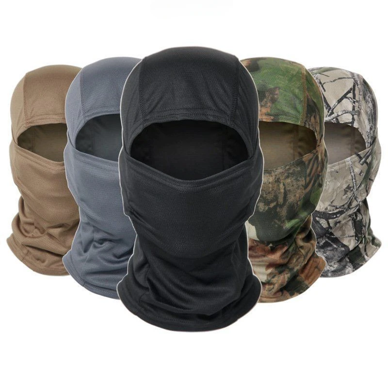 Balaclava Full Face Mask Outdoor Sunscreen Breathable Black Ski Masks Covering Neck Gaiter Mask Hiking Cycling Airsoft Cap Men