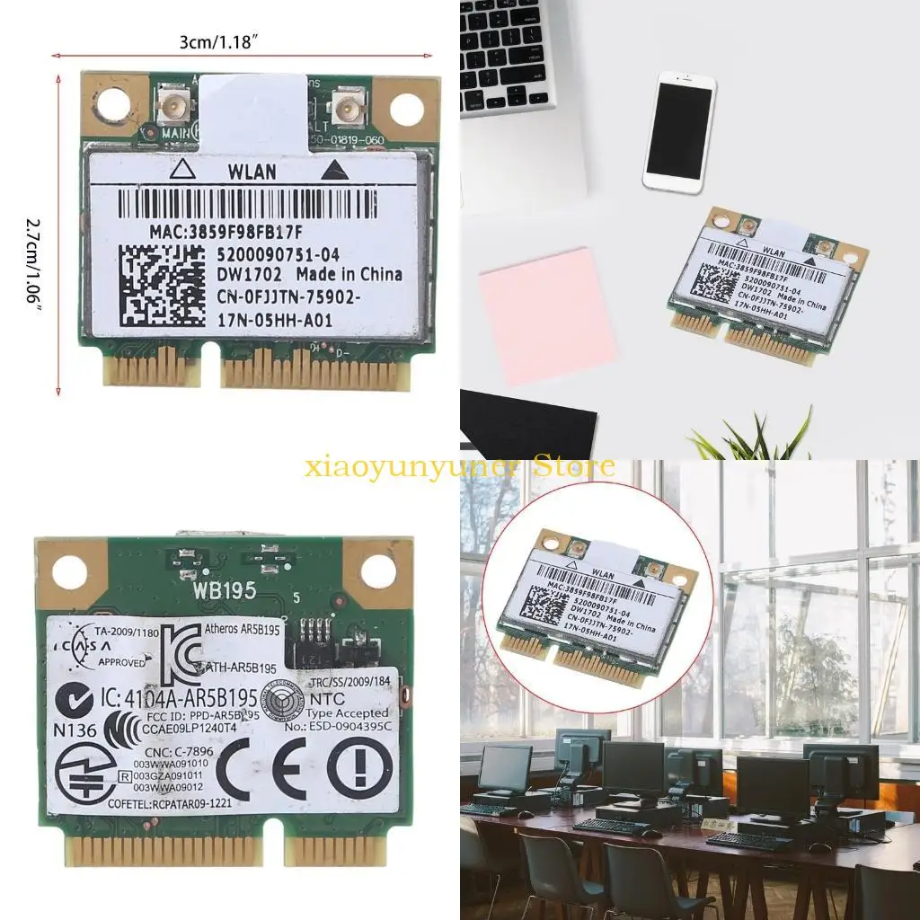 

P9JB Полное покрытие для DW1702 Atheros AR5B195 Wireless и BT Wi -Fi -карта