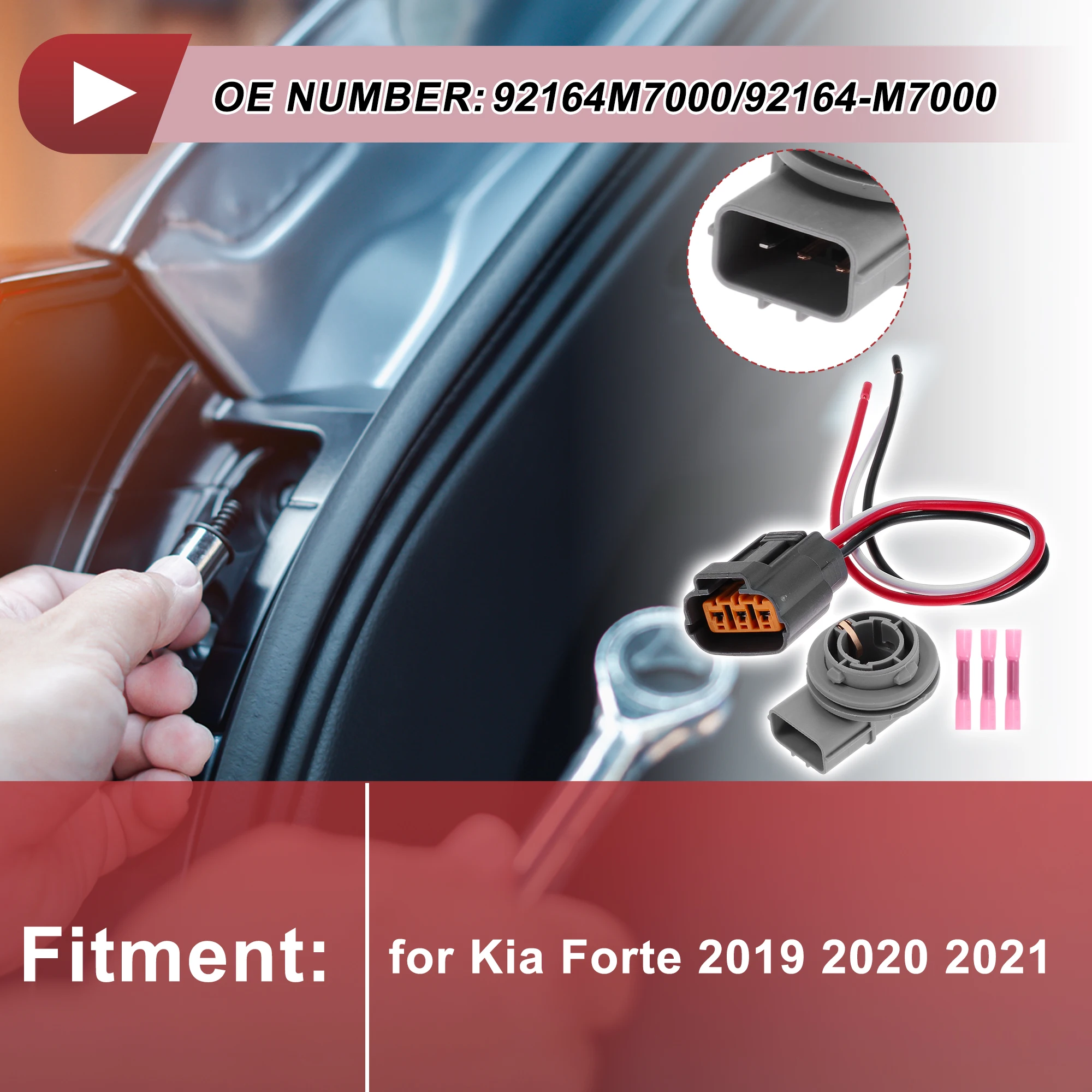 

UXCELL Turn Signal Light Socket Wiring for Kia Forte 19-21 No.92164M7000