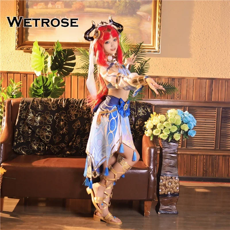 【Wetrose】 In Stock Genshin Impact Nilou Niirou Cosplay Costume Sumeru Full Set Game Demon Girl Party Halloween