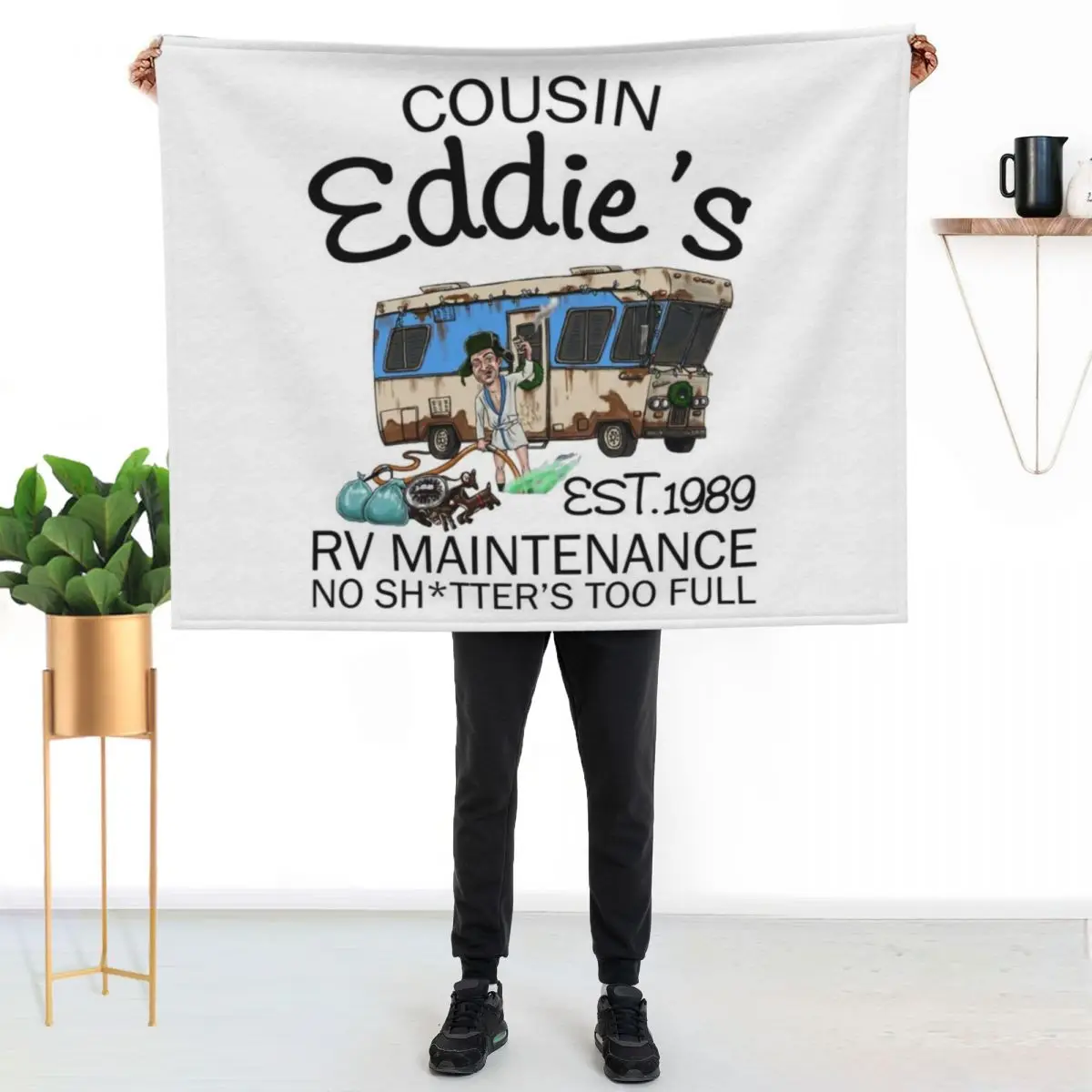 Cousin Eddie Throw Blanket Luxury Designer Soft Big Retros Summer Fashion Sofas cosplay anime Blankets