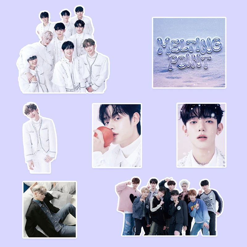 55pcs/set Kpop ZB1 1st Album YOUTH IN THE SHADE ZEROBASEONE New Album Sticker Double Side Print Photo Sticker