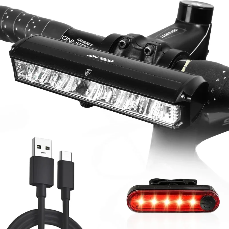

Nick Hot 3250 Lumen Temperature Control Led Mountain Bike Light Set Front and Back Mtb Bicycle Lights with Double Bracket