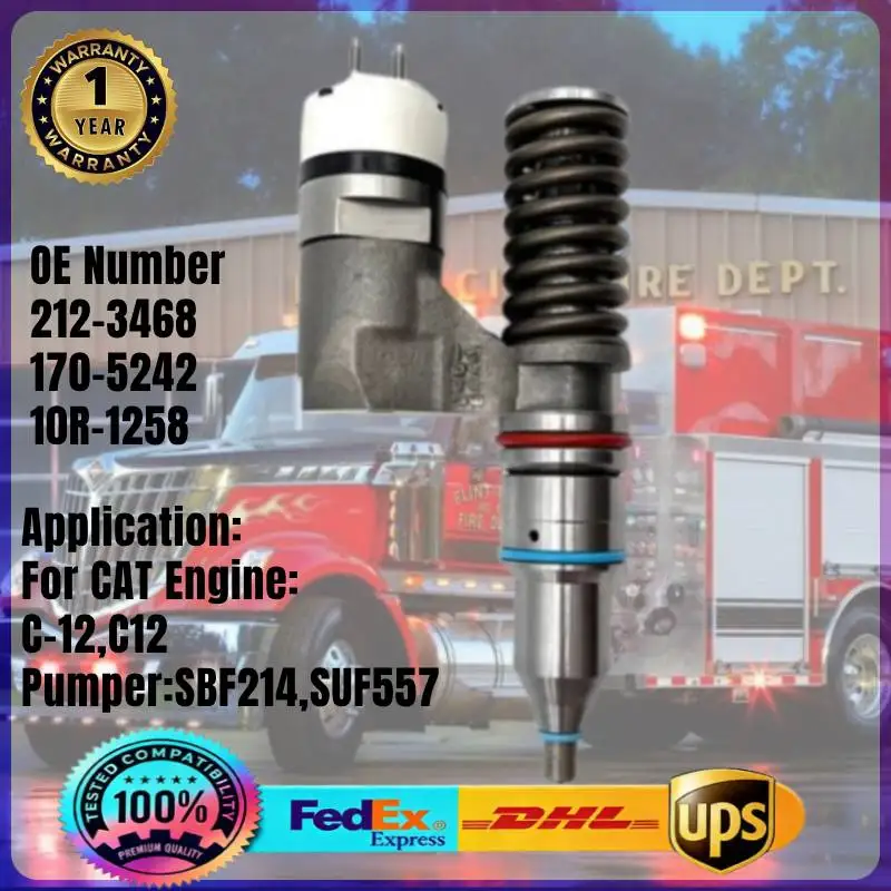 212-3468 170-5242 10R-1258 Common-Rail-Kraftstoffeinspritzdüse 2123468 1705242 10R1258 für CAT Motor C-12 C12 Pumper SBF214 SUF557