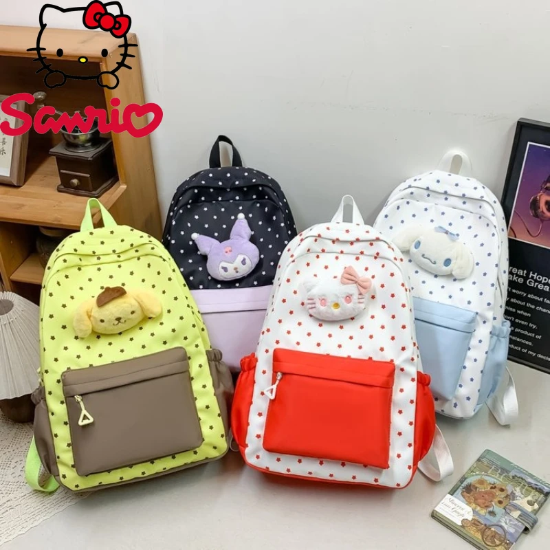 

Hello Kitty New Student Backpack Fashion Large Capacity Commuter Backpack Cartoon Versatile Multi Functional Women's Backpack