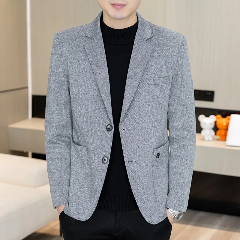 

High-quality autumn new style suit, fashionable striped travel, cool, casual and trendy business banquet suit jacket