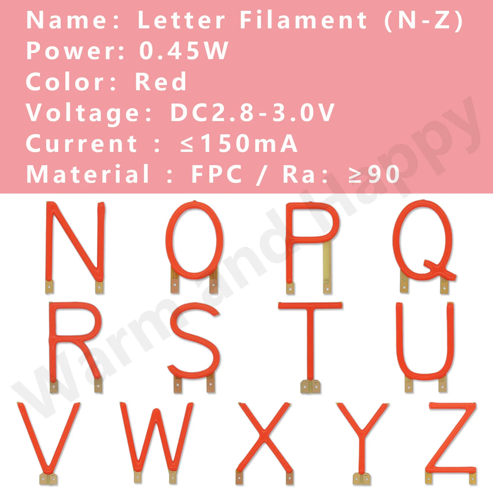 N-Z Brief Licht Dekoration rotes Licht 0,45 w führte leuchtende Filament DC 2,8-3,0 V Nachtlicht Hochzeits feier Outdoor-Dekoration verwenden