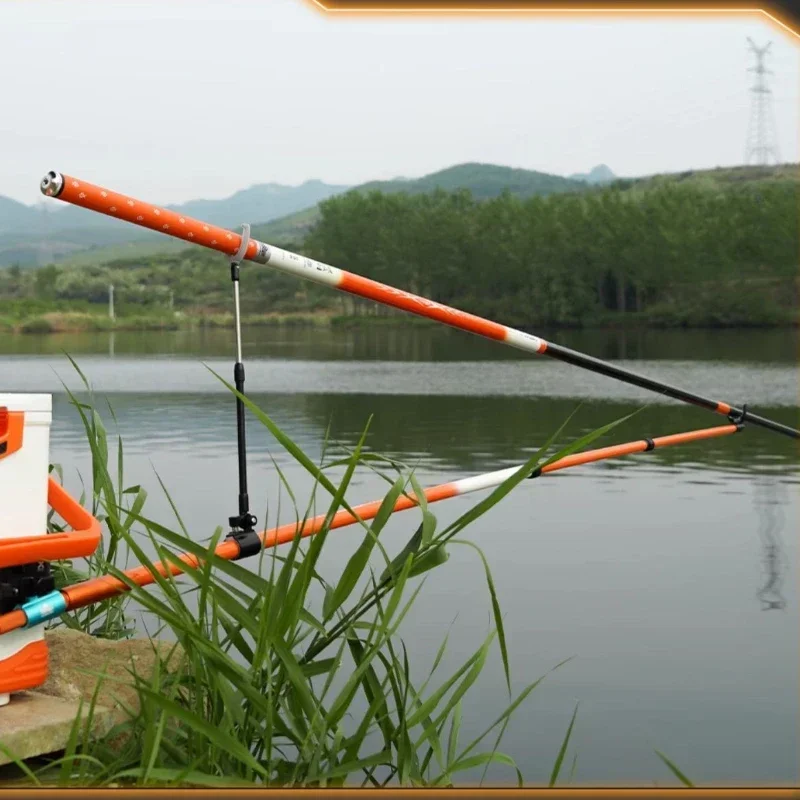 Heavy Duty Rod Stand, Carbon Fiber Fishing Support, Stable Rod Holder, Adjustable Angling Gear, Strong Fishing Rod Support