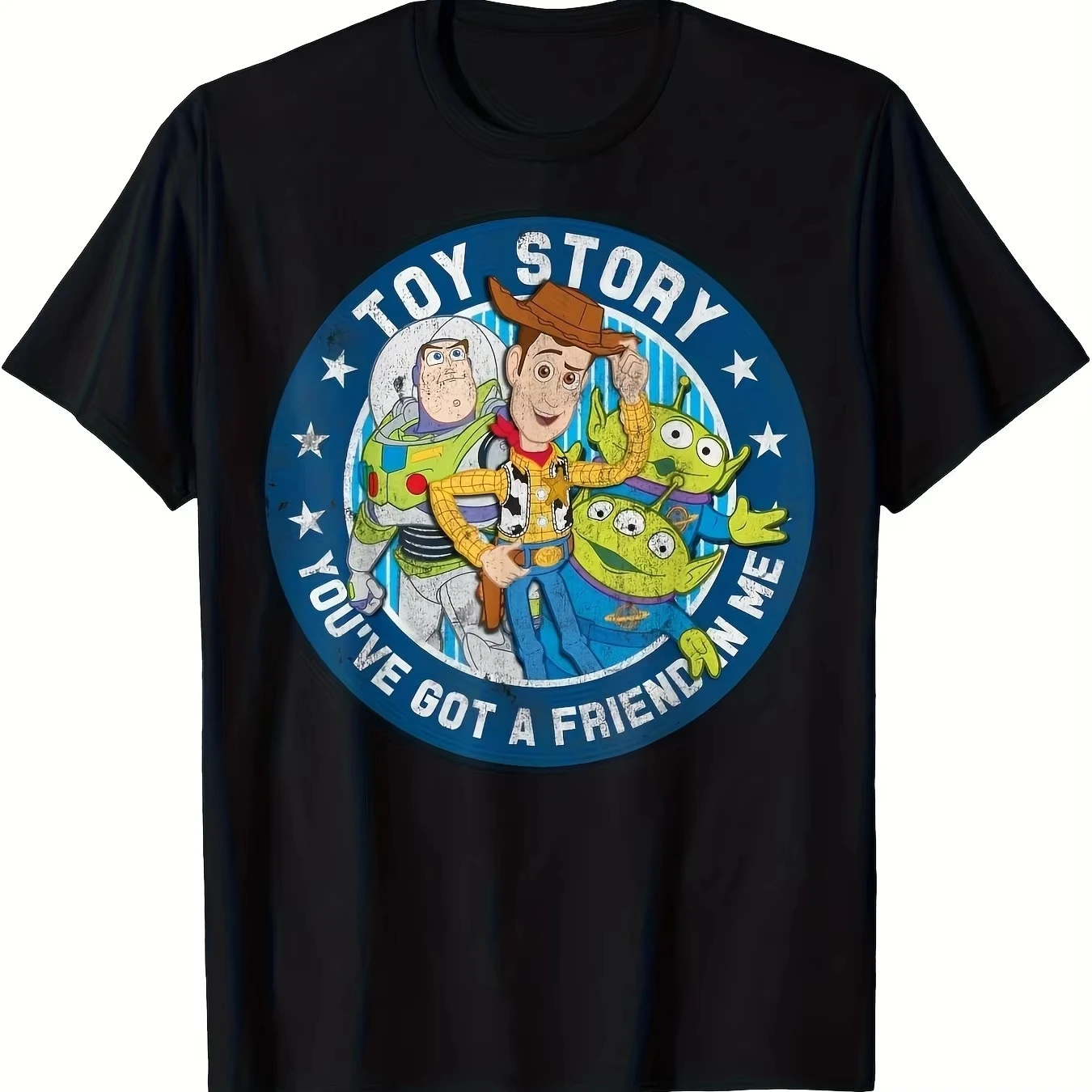 

2025 New summer disney toy story Pattern Men's Casual T-shirt unisex Casual Comfortable Sports Short Sleeves Crew neck