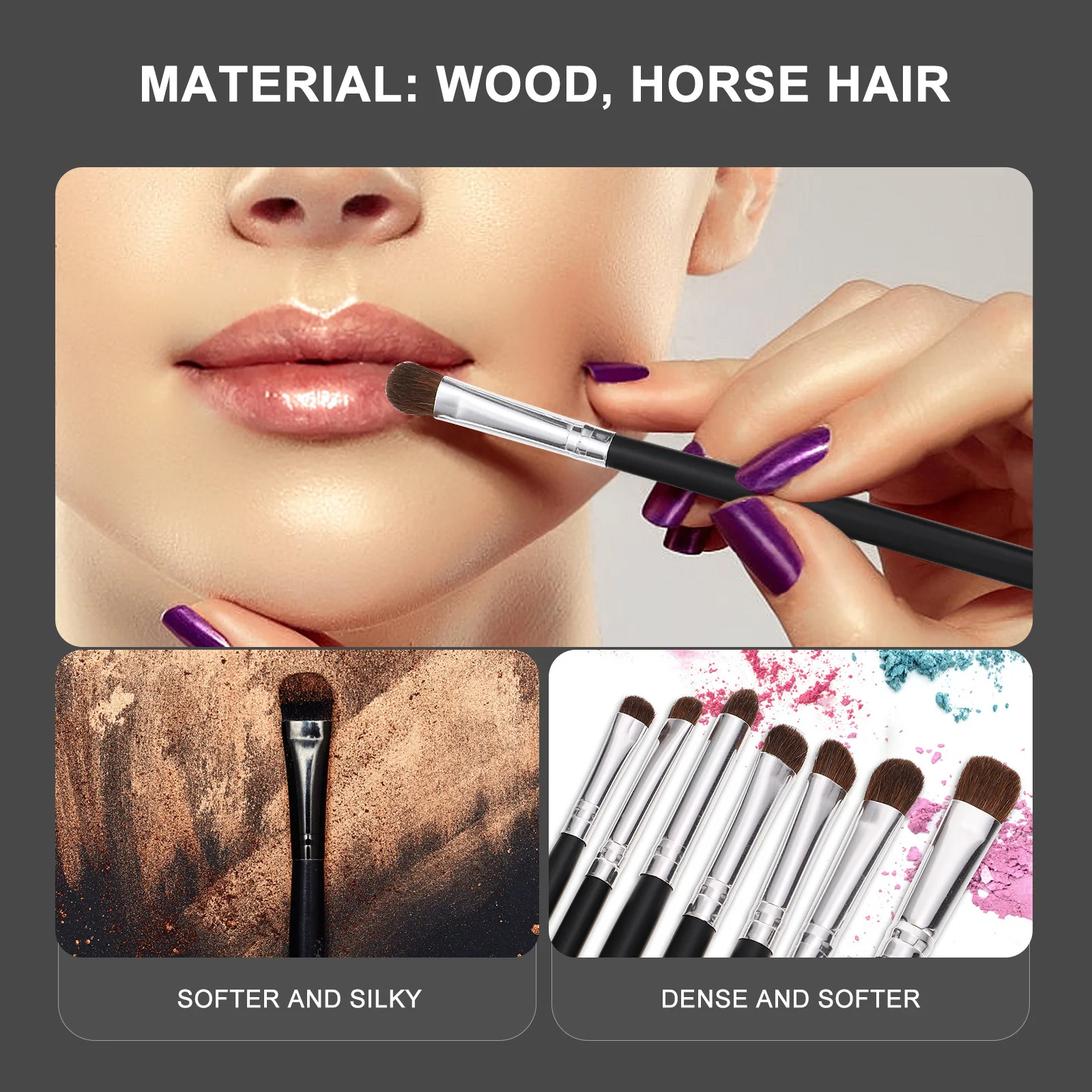 Ensemble de pinceaux pour les yeux, 7 pièces, pinceaux de maquillage Premium pour femmes, pointes de glisse en douceur, Eyeliner pratique, outils d'ombre, cadeau idéal