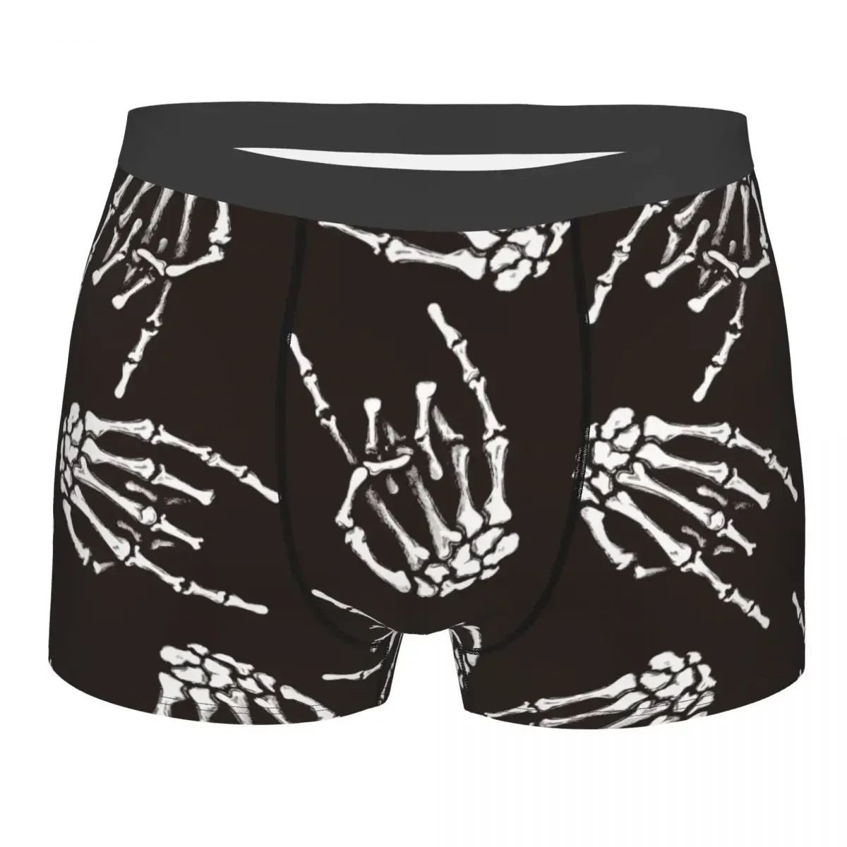 Man Rock Skeleton Of A Human Hand Underwear Fashion Boxer Briefs Shorts Panties Male Soft Underpants S-XXL