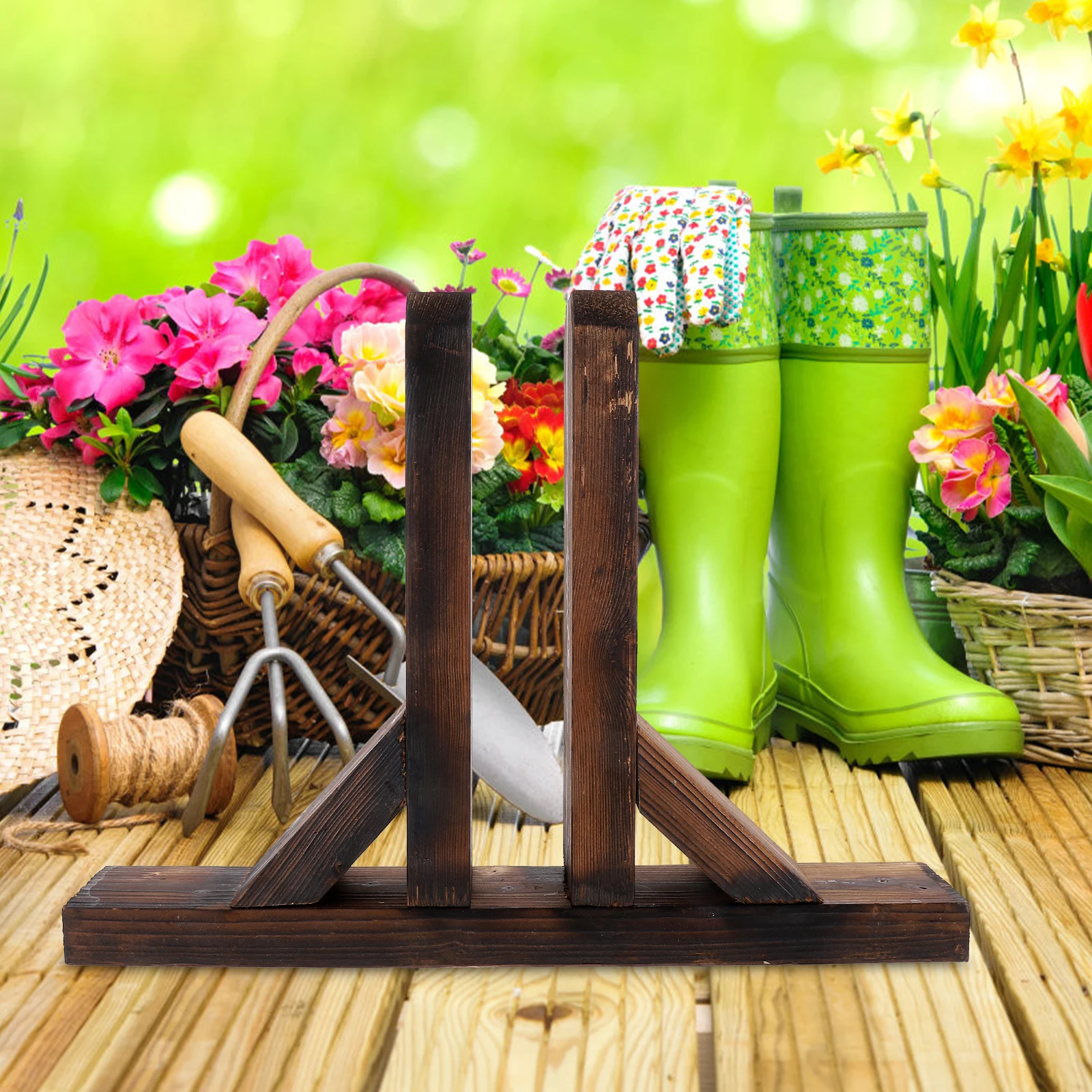 

Sturdy Solid Wood Base for Garden Yard Courtyard Weather Resistant Durable Support Holder Smooth Finish Easy for Small
