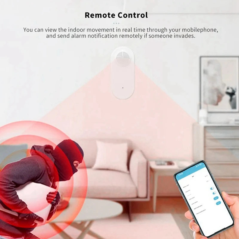 Graffiti Smart Zigbee Human Presence Sensor Pir Human Motion Sensor Battery Powered Sensor Easy To Use