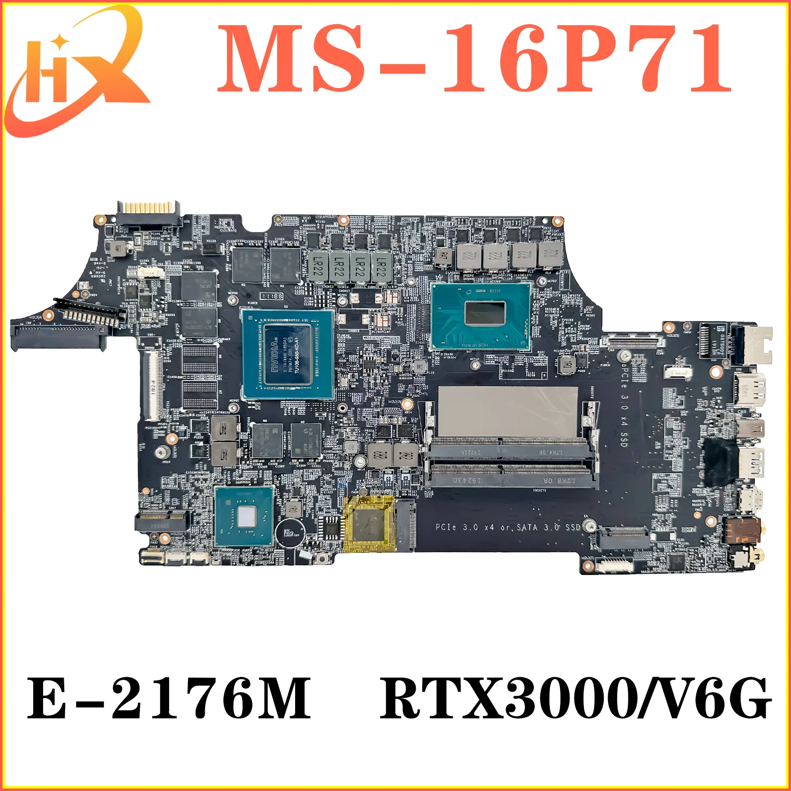 

Mainboard For MSI MS-16P71 MS-16P7 GL63 WE63 Laptop Motherboard i5 i7 8th/9th Gen GTX1660Ti RTX2060 RTX3000 V6G