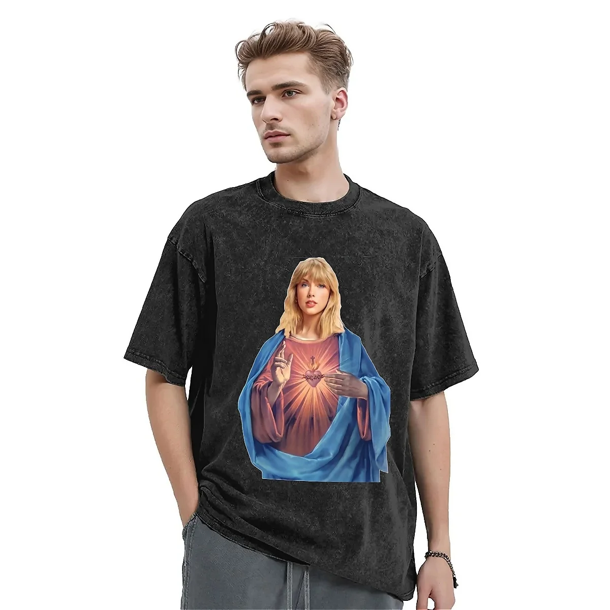 

Jesus T-Shirt Summer Christian Faith Y2K Retro T Shirts 2024 Cotton Tshirt For Men Women Short Sleeve Top Tees