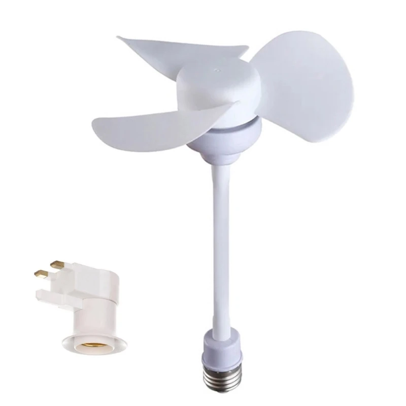 Ventilatore da soffitto E27 Ventola raffreddamento da 1000 giri/min per lampadario per cameretta dei bambini UK/US/EU