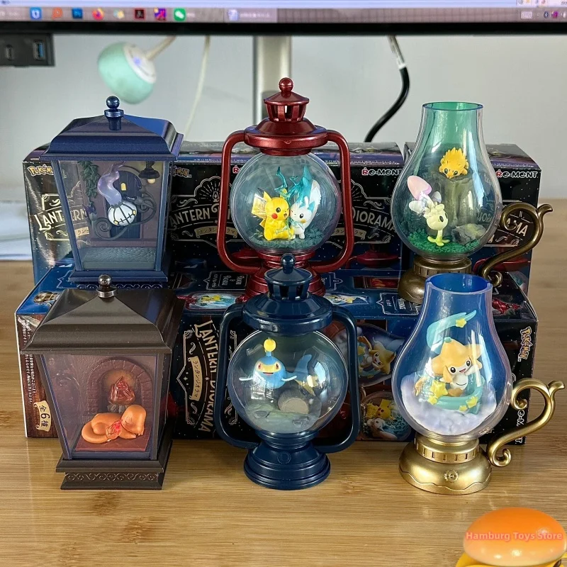 Re-Ment Pokémon LANTERN DIORAMA Pikachu Pachirisu Charmander Jirachi Chandelure Lantern Nemasyu Bachuru Originalspielzeug Geschenk