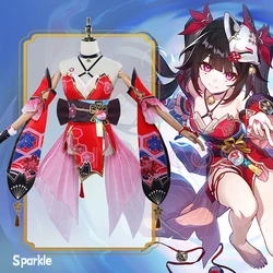 Disfraz de Cosplay Sparkle Honkai Star Rail, uniforme de carnaval, peluca de Anime, Disfraces de Halloween, trajes de personajes de juego para hombres