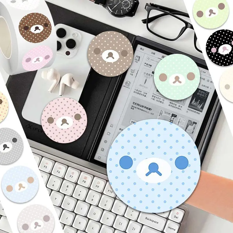 500 Pcs Rilakkuma Roll Stickers Cute DIY Scrapbook Decorative Stickers Hand Account Material Journal Notebook Decoration Gift