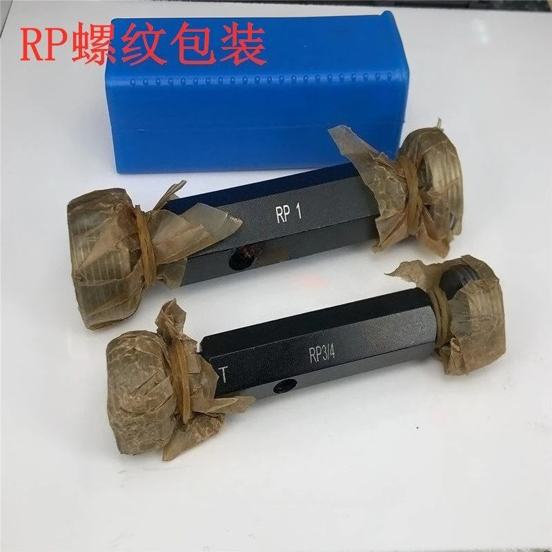 RP Straight Pipe Thread Plug Gauge Double Head Straight Pipe Measuring Gauge 1/8-28 1/4-19 3/8-19 RP1/2 RP3/4 GO & NOGO