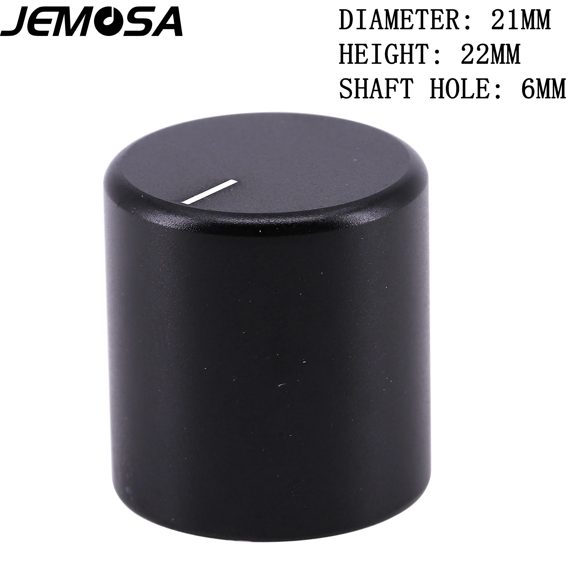 21*22mm botão do potenciômetro de volume usinado sólido de alumínio completo para alta fidelidade áudio guitarra amp pedal efeito dac rádio 6mm 1pc