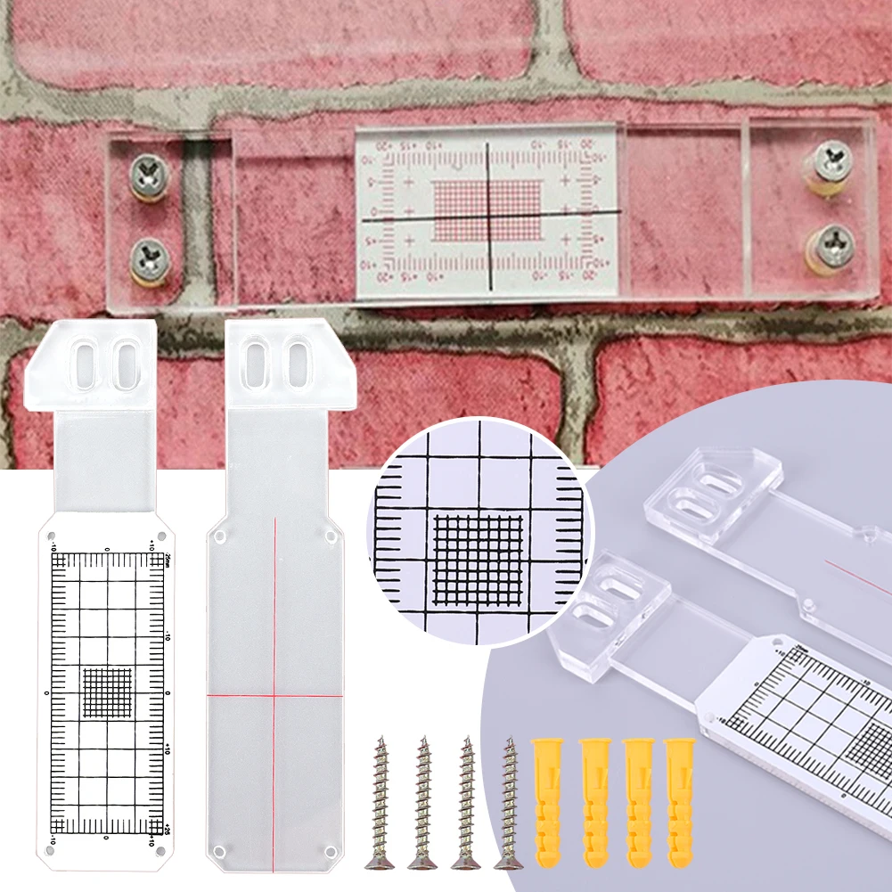 Portable Crack Monitor Plastic Easy-to-Read Measurement Grid Building Materials Crack Monitor Concrete Crack Monitoring Record